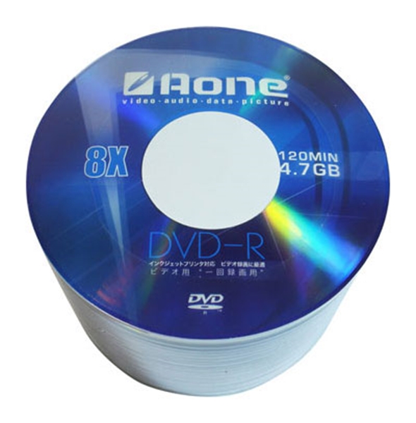 Picture of Aone DVD-R 8x Fullface Printable 50pk - Shrinkwrap