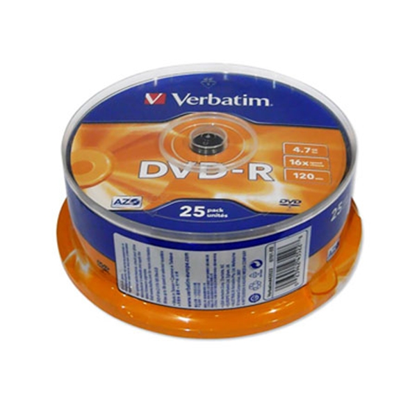 Picture of Verbatim Azo 16x Branded DVD-R in Packs of 25