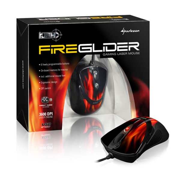 Picture of Sharkoon FireGlider Gaming Laser Mouse 3600 DPI