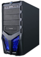 Picture of Cavalier Mid Tower Black Blue LED Mesh Front