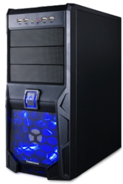 Picture of Phoenix Mid Tower Black Blue LED Mesh Front