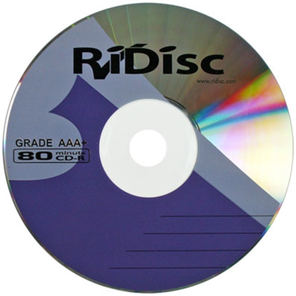 Picture of Ridisc Branded CDR 52x 700MB / 80 Minute Recordable Compact Discs 50 pack