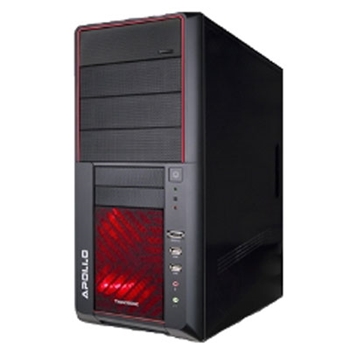 Picture of Apollo Mid Tower Black Red LED Fan