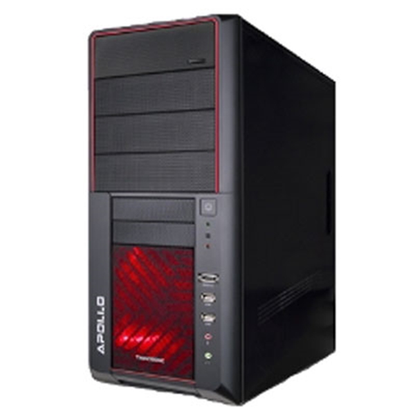 Picture of Apollo Mid Tower Black Red LED Fan