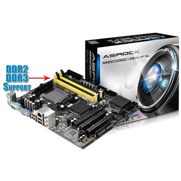 Picture of ASrock 960GC-GSFX AM3+DDR2 + DDR3 Motherboard
