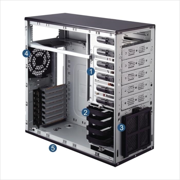 Picture of Compucase 6XR9 Xtreme Gaming Midi Tower Case Black