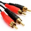 Picture of RCA Phono Twin Plugs to Plugs Stereo Audio Cable Lead GOLD 20m