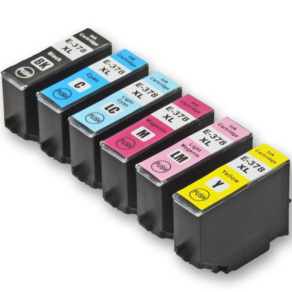 Picture of Non-OEM Compatible Epson 378XL a Set of 6 Ink Cartridges High Capacity T3781/T3782/T3783/T3784/T3785/T3786
