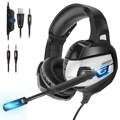 Picture of ONIKUMA Gaming Headset with  Deep Bass Stereo and Microphone Wired Earphone LED light for Computer PC PS4 Laptop Xbox