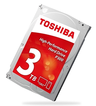 Picture of Toshiba 3.5", 3TB, SATA3, P300 Hard Drive, 7200RPM, 64MB Cache