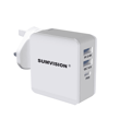 3 Port USB 65W Type-C PD Charger