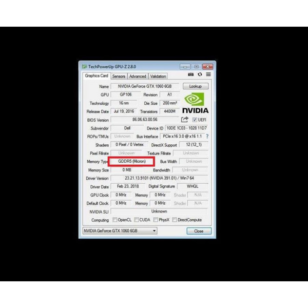 nVidia GeForce GTX 1060