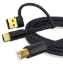 Picture of 2in1 USB C to USB B 6.6FT 2M Printer & MIDI Cable, Compatible with Music Instrument, Piano, Midi Keyboard, USB Microphone