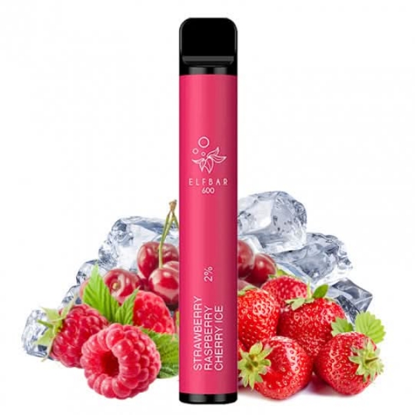 Picture of Elf Bar 600  Strawberry Raspberry Cherry Ice