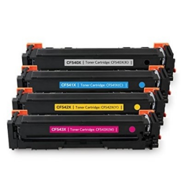 Picture of HP Compatible 203X High Capacity 4 Colour Toner Cartridge Multipack (CF540X/ CF541X/ CF542X/ CF543X)