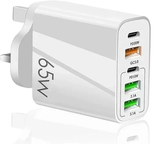 Picture of USB c  5 Port USB 65W Type-C PD Charger PD + QC3.0 + 2.4A