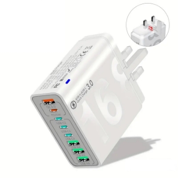 Picture of 8-in-1 Fast Charging Power Adapter with QC3.0 & USB-C, 4-Port Compact Travel Charger