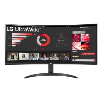 Picture of LG Electronics Curved UltraWide Monitor 34WR50QK, 34 inch, 1440p, 100Hz, 5ms Response Time, VA Panel, Smart Energy Saving, Displayport, HDMI