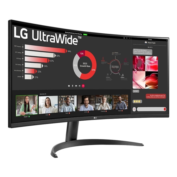 Picture of LG Electronics Curved UltraWide Monitor 34WR50QK, 34 inch, 1440p, 100Hz, 5ms Response Time, VA Panel, Smart Energy Saving, Displayport, HDMI