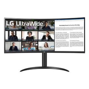 Picture of LG Electronics Curved UltraWide Monitor 34WR55QK, 34 inch, 1440p, 100Hz, 5ms Response Time, VA Panel, Smart Energy Saving, Displayport, HDMI