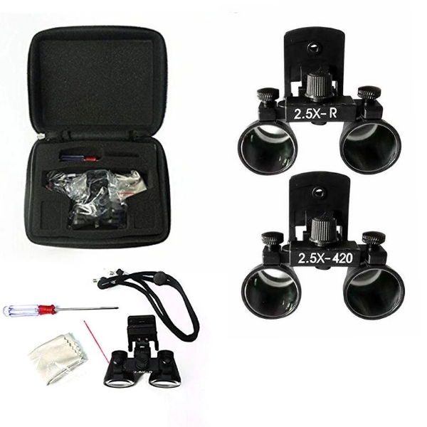 Picture of Dental Binocular Loupe Compound Optic Clip-on Dental Magnifier 2.5X