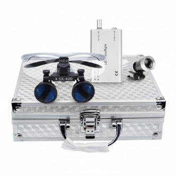 Picture of Dental Surgical Loupes 3.5x +5W LED light + Aluminium Case