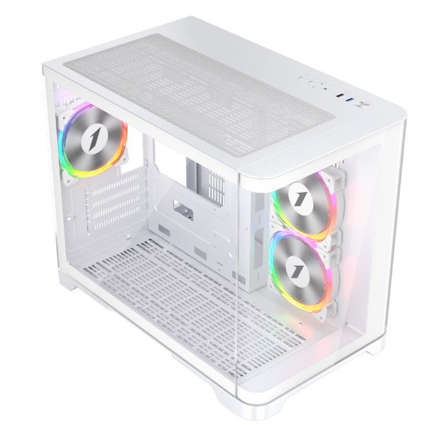 Picture of 1st Player UV6 Micro ATX White Case with 3 RGB Fans