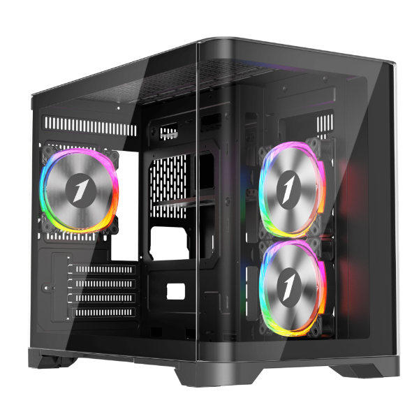 Picture of 1st Player UV6 Micro ATX Black Case with 3 RGB Fans