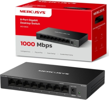Picture of Mercusys MS108GS 8-Port Gigabit Unmanaged Desktop Switch Steel Case
